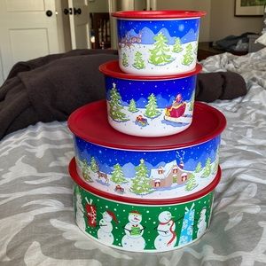 Tupperware Christmas containers